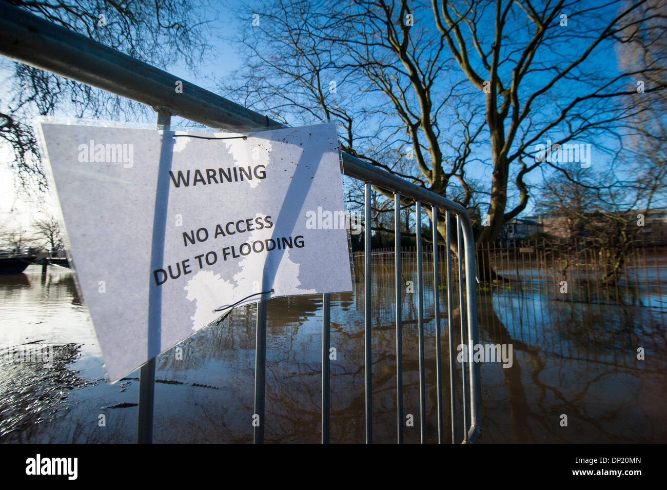 Oxford, UK. 07th Jan, 2014. Flooding on Christchurch Meadows, Oxford