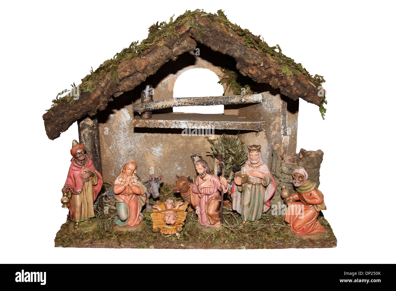 Nativity Stable Scene Cut Out Stock Photo