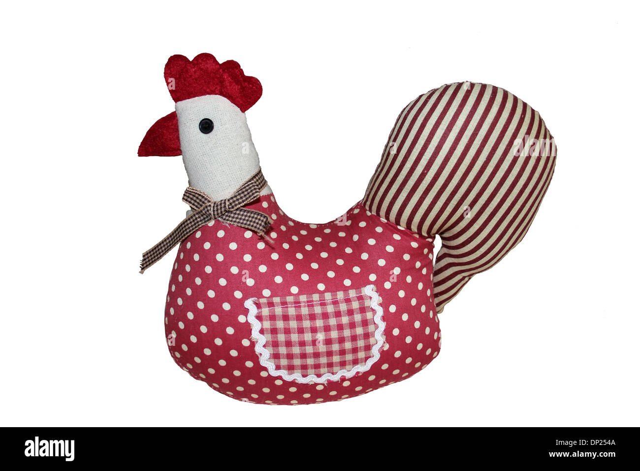 Fabric Chicken Doorstop Arts & Crafts Stock Photo