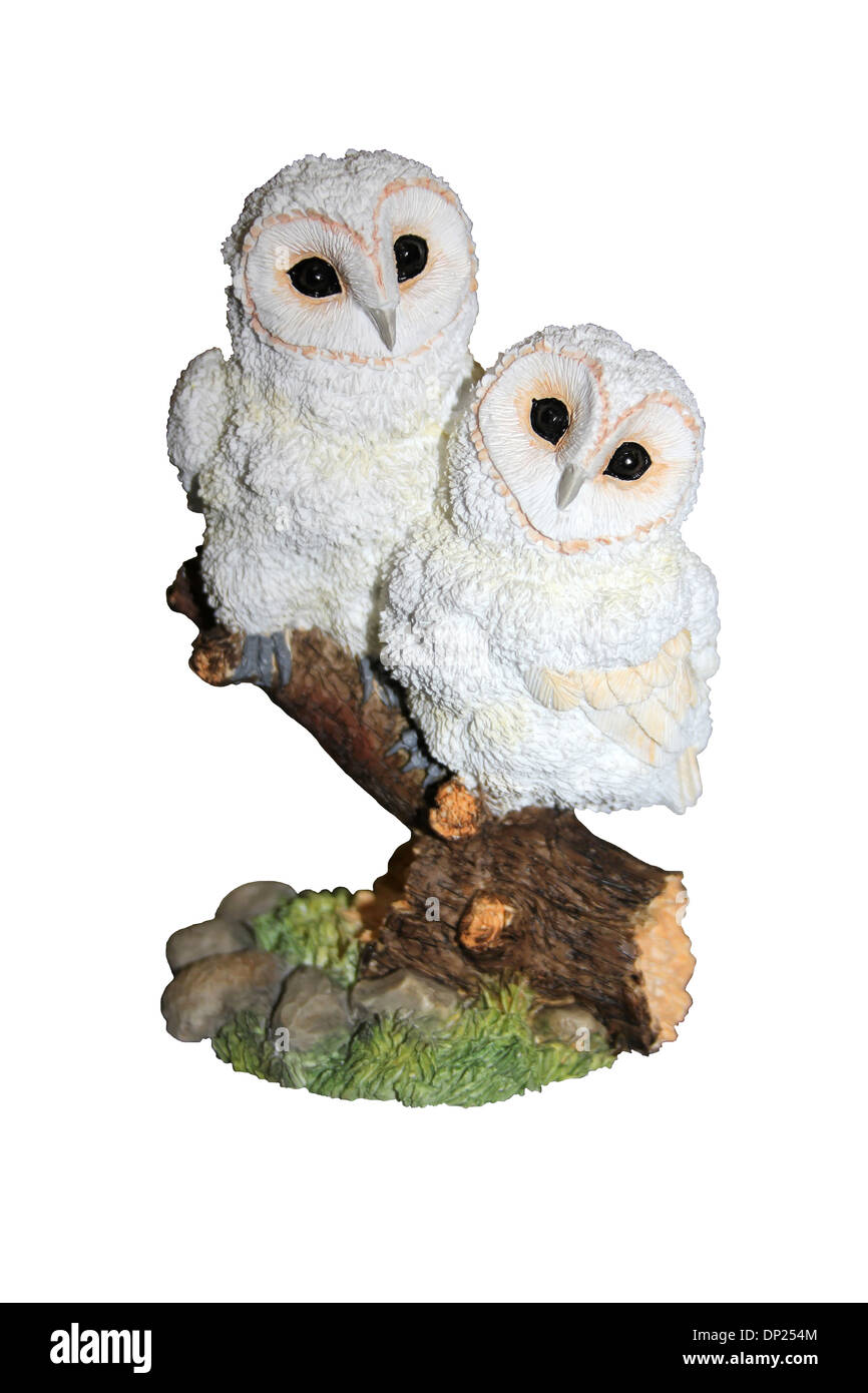 Border Fine Arts Barn Owlets Ornament Stock Photo