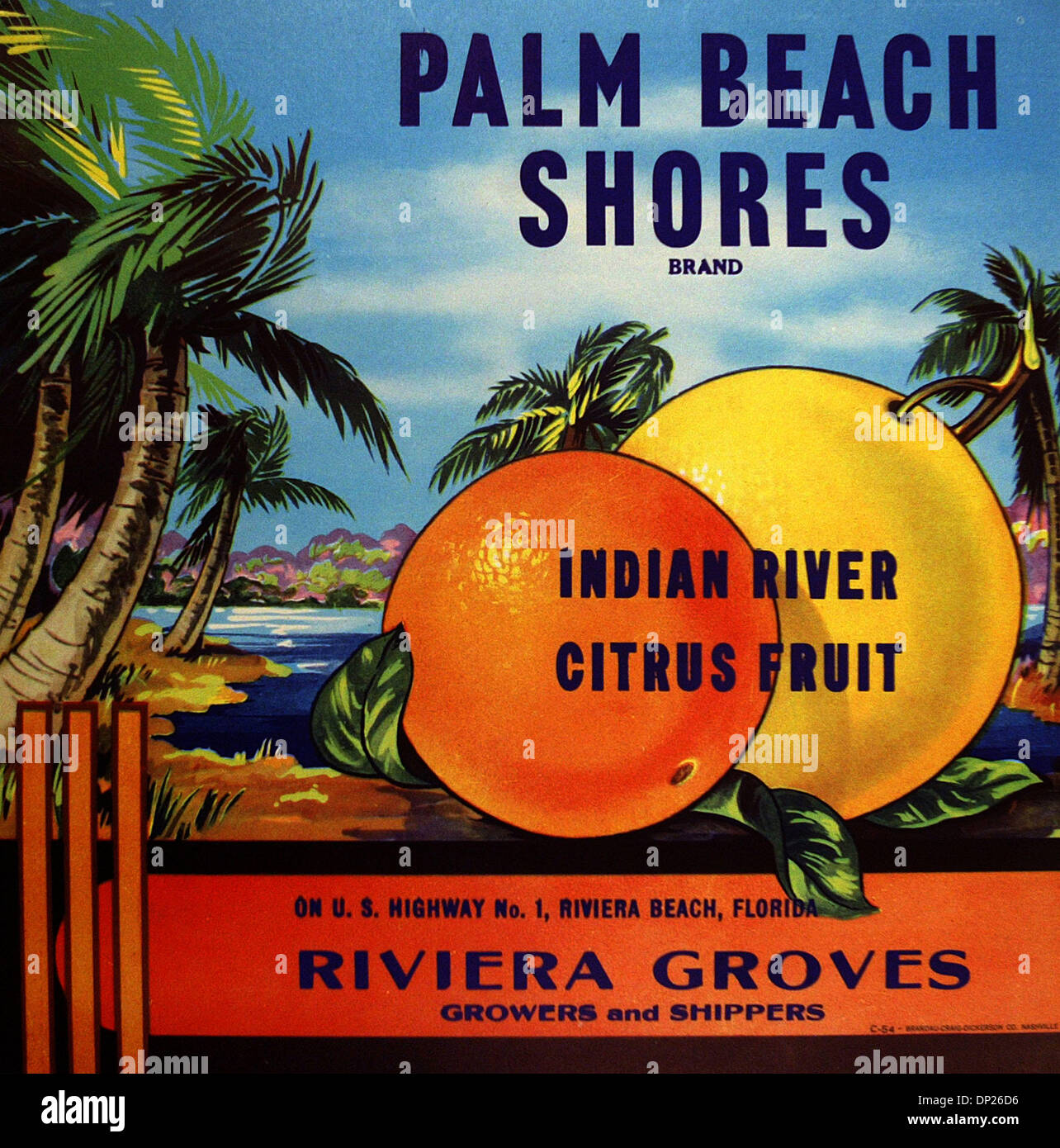 May 18, 2006; Miami, FL, USA; This vintage fruit crate label features