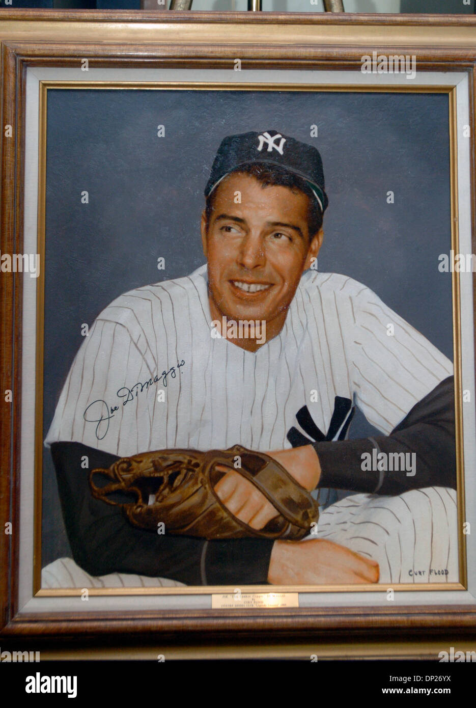May 19, 2006; Manhattan, NY, USA; Joe DiMaggio autographed oil