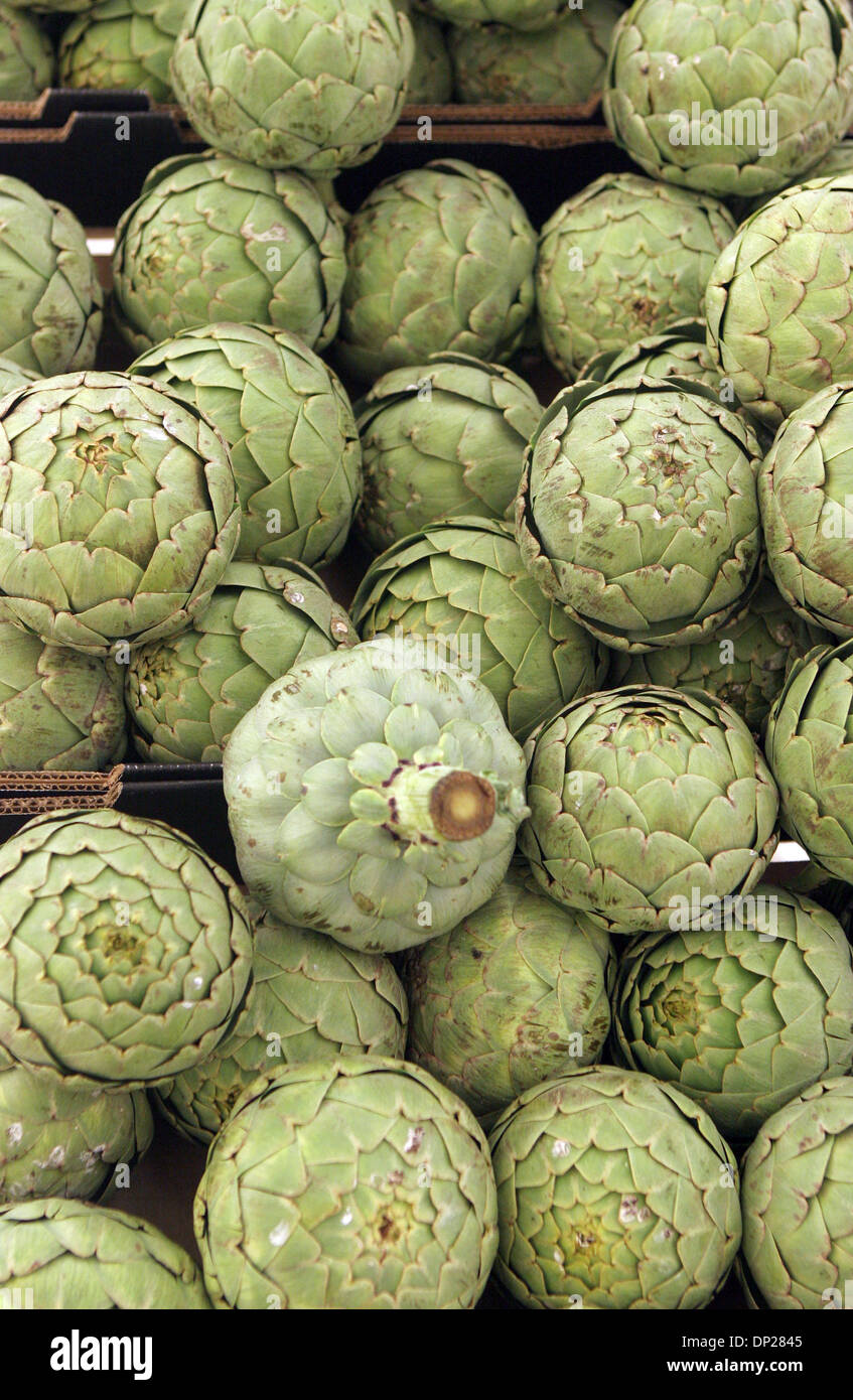 May 20, 2006; Los Angeles, CA, USA; Fresh artichokes for sale at the Farmer's market in Los