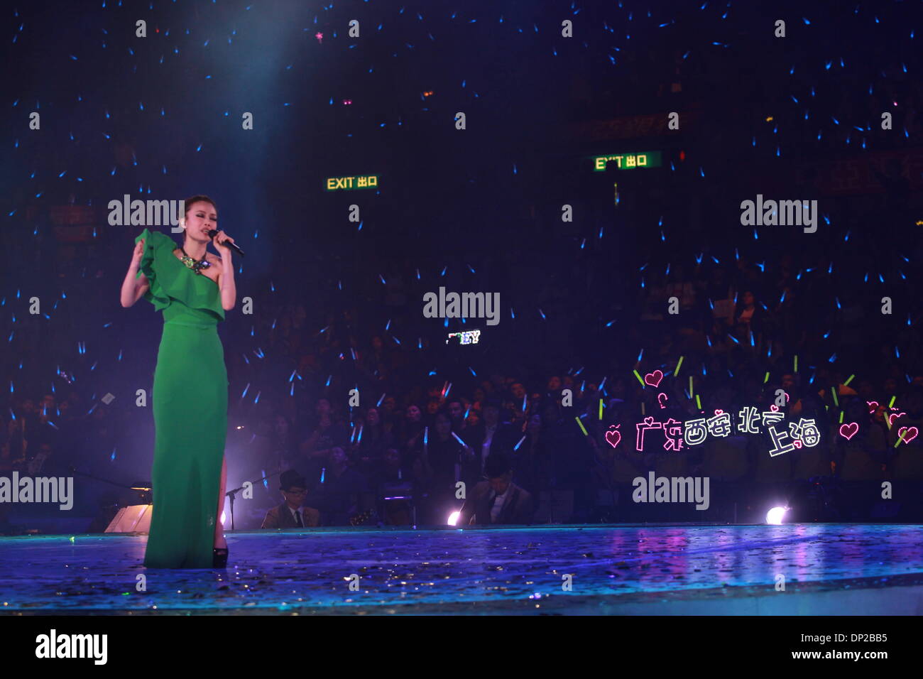 Hong Kong, China. 6th Jan, 2014. Singer Joey Yung performs at her 15th concert in Hong Kong, China on Monday January 6, 2014. Credit:  TopPhoto/Alamy Live News Stock Photo