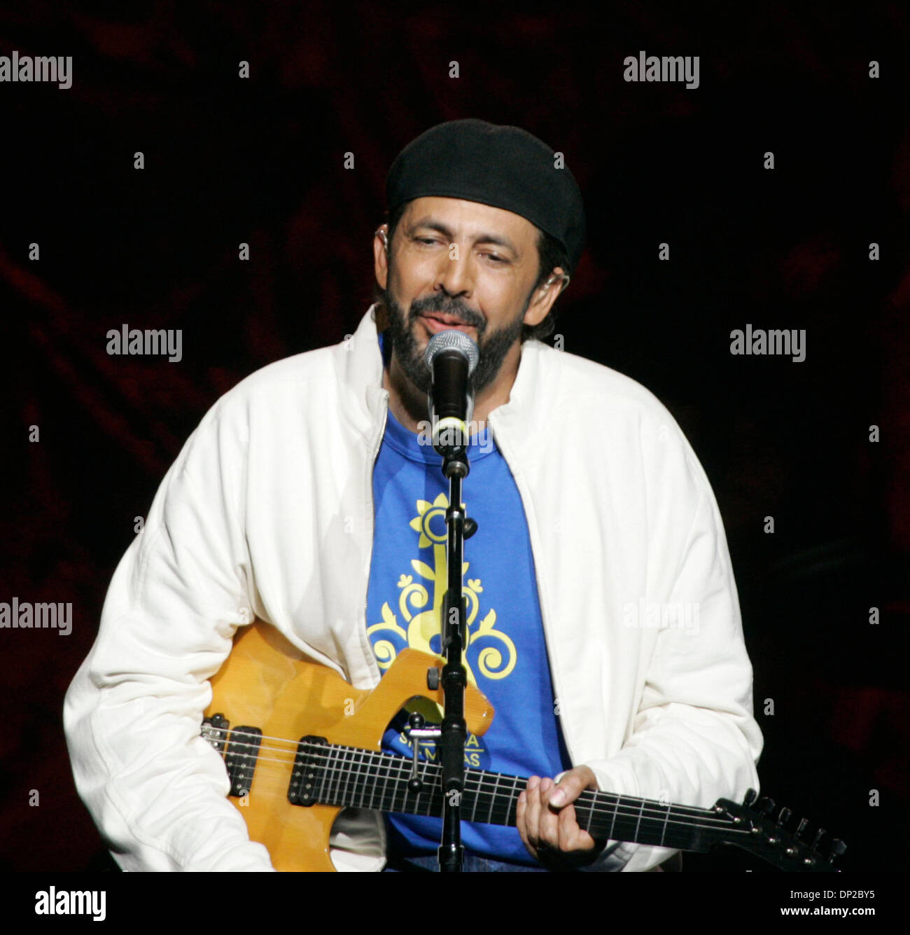May 26, 2006; Los Angeles, CA, USA; JUAN LUIS GUERRA performs during 'Colombia sin Minas,' a benefit concert at the Gibson Amphitheater in Los Angeles Wednesday, May 24, 2006. The concert presented by Colombian singer Juanes and United For Colombia, raises money for children victimized by antipersonnel mines in Colombia. Mandatory Credit: Photo by Armando Arorizo/ZUMA Press. (©) Co Stock Photo