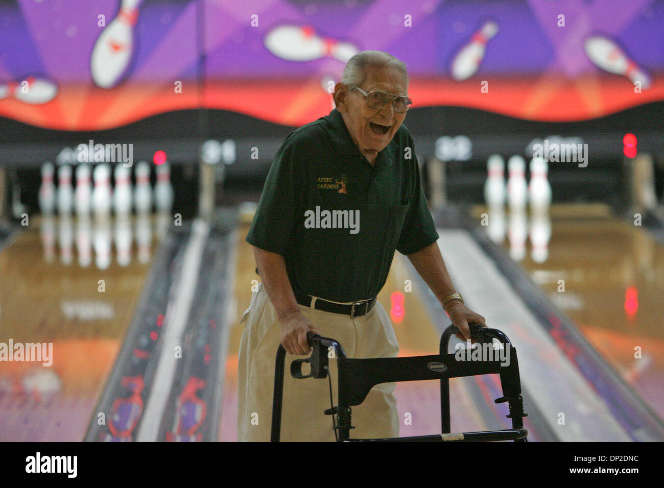 May 29, 2006; San Antonio, TX, USA; Manuel Benavides, 86, takes his