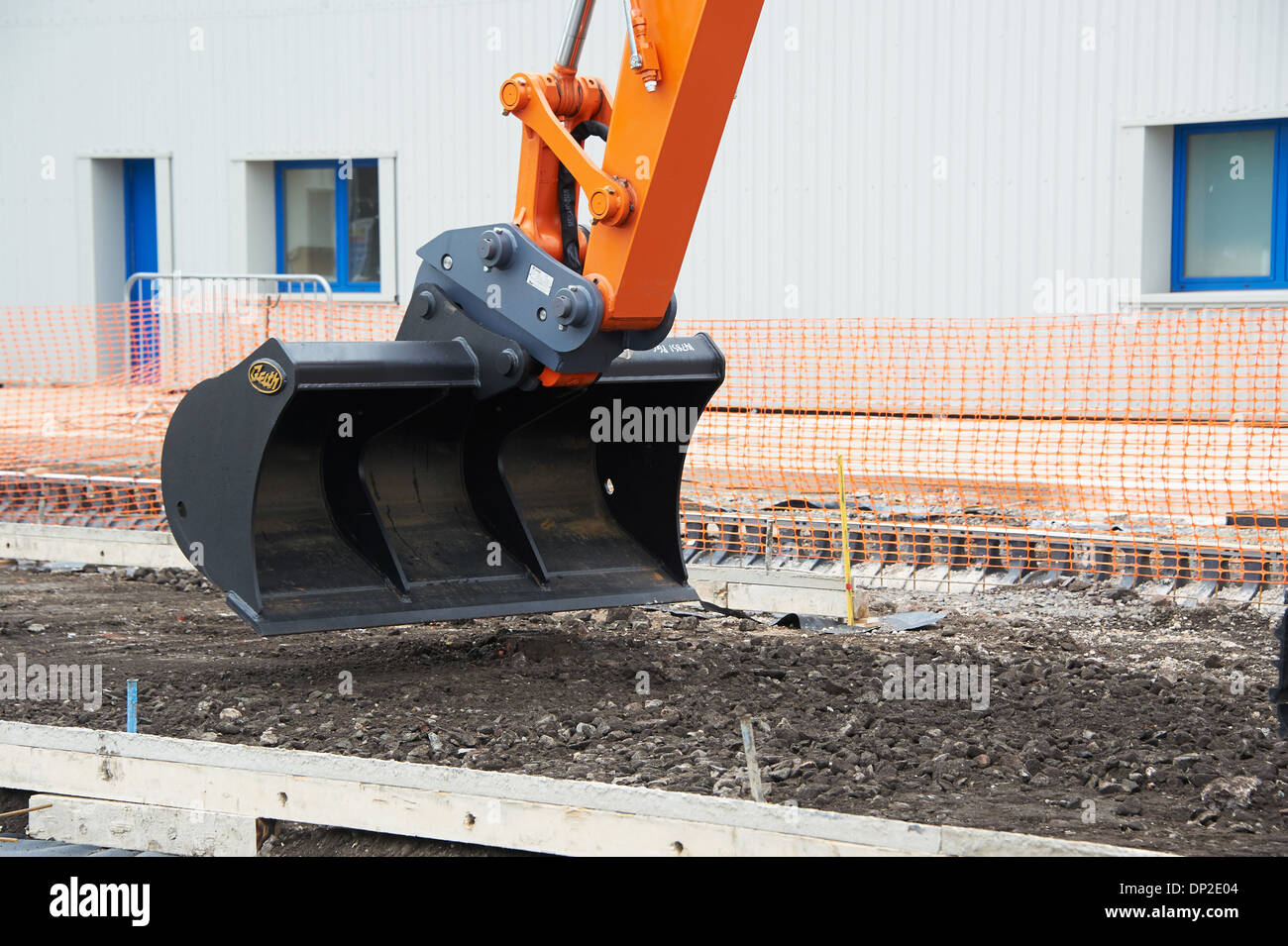 Construction Industry UK, Plant at work on a Midlands Construction site Stock Photo