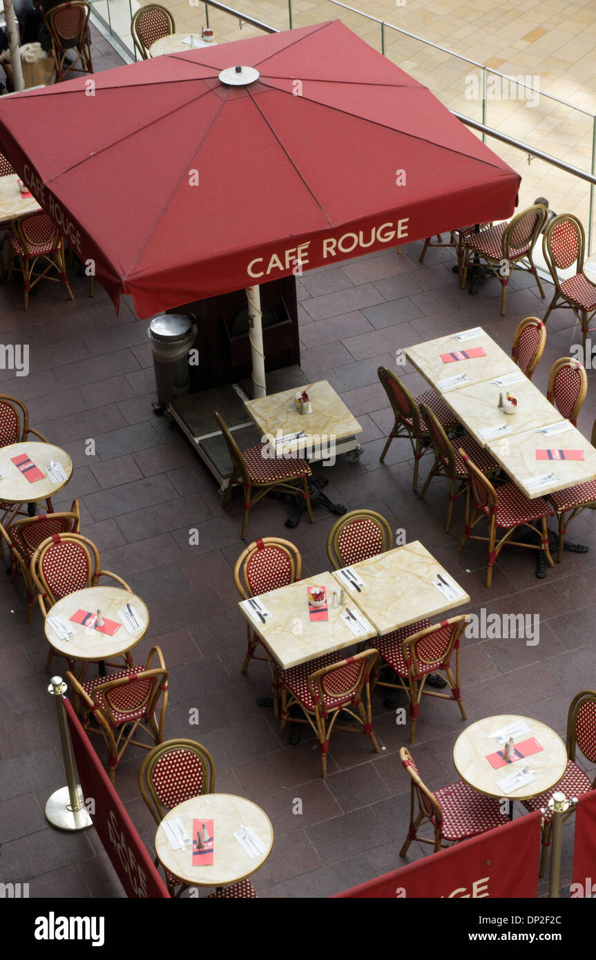 Café Rouge inside the Cabot Circus shopping centre in Bristol. Stock Photo