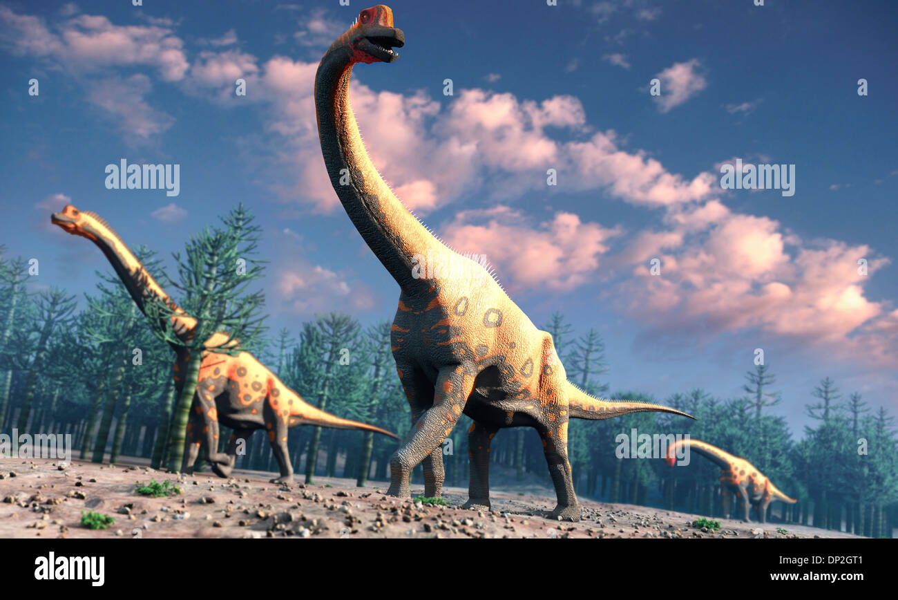 Artwork of brachiosaurus Stock Photo