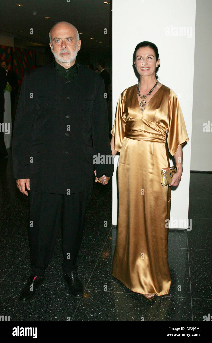 Jun 06, 2006; New York, NY, USA; Artist FRANCESCO CLEMENTE and his wife ...