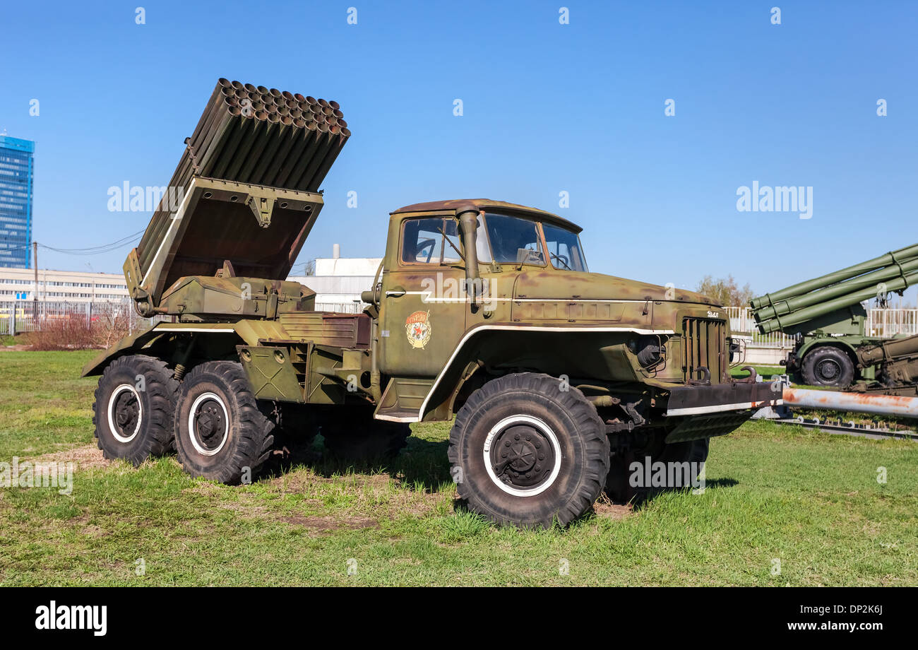 BM-21 Grad 122-mm Multiple Rocket Launcher Stock Photo - Alamy