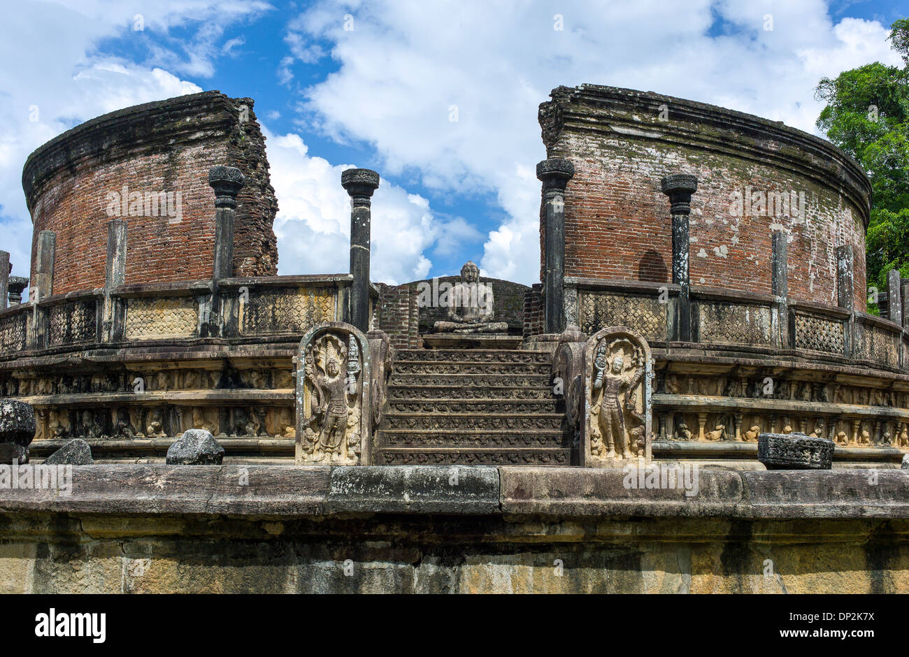Asia Sri Lanka, Polonnaruwa, the ruins of the medieval capital city Stock Photo
