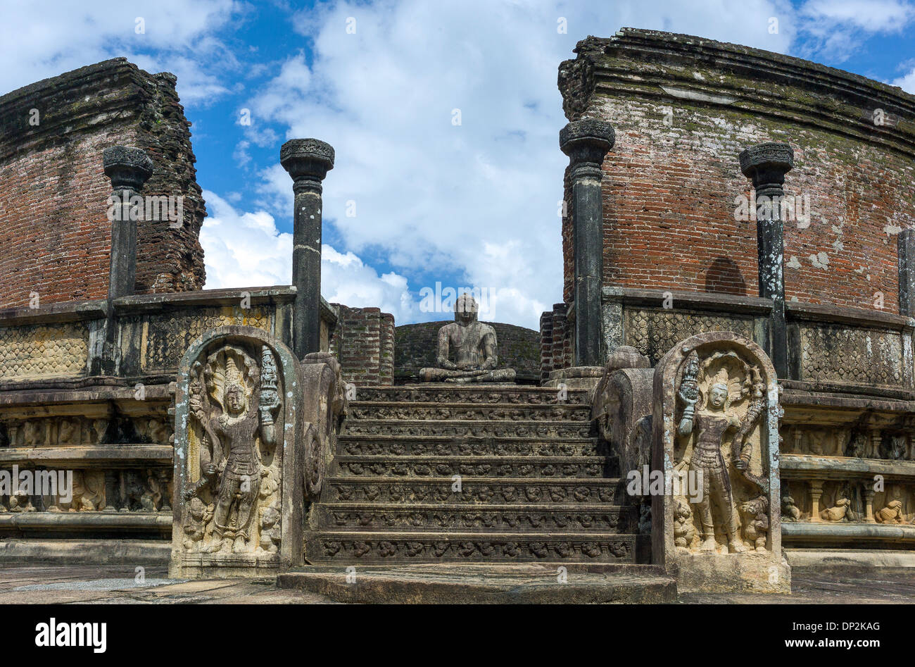 Asia Sri Lanka, Polonnaruwa, the ruins of the medieval capital city Stock Photo