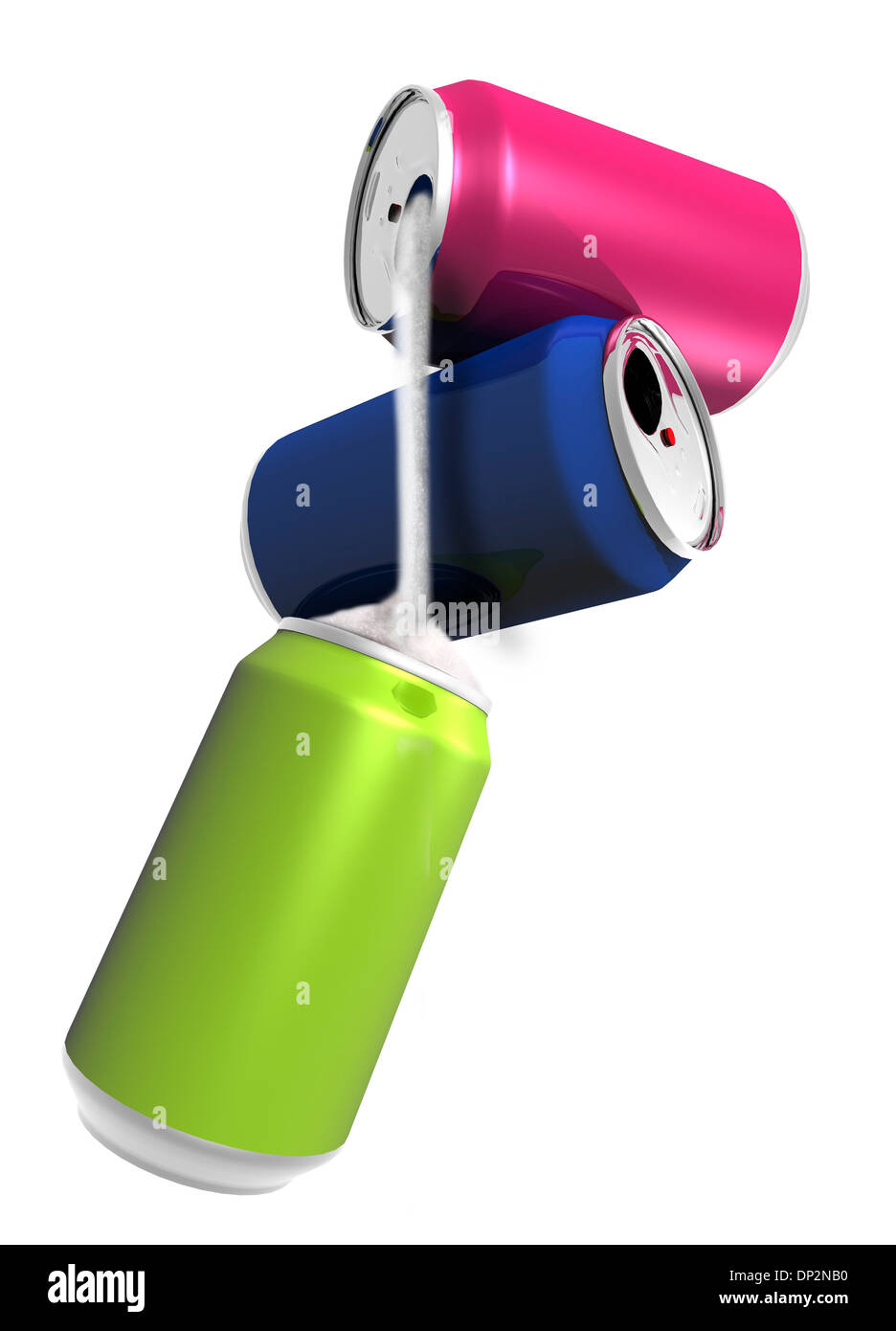 Sugar in fizzy drinks, conceptual artwork Stock Photo - Alamy