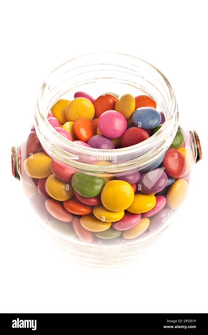 colorful candies in a jar Stock Photo