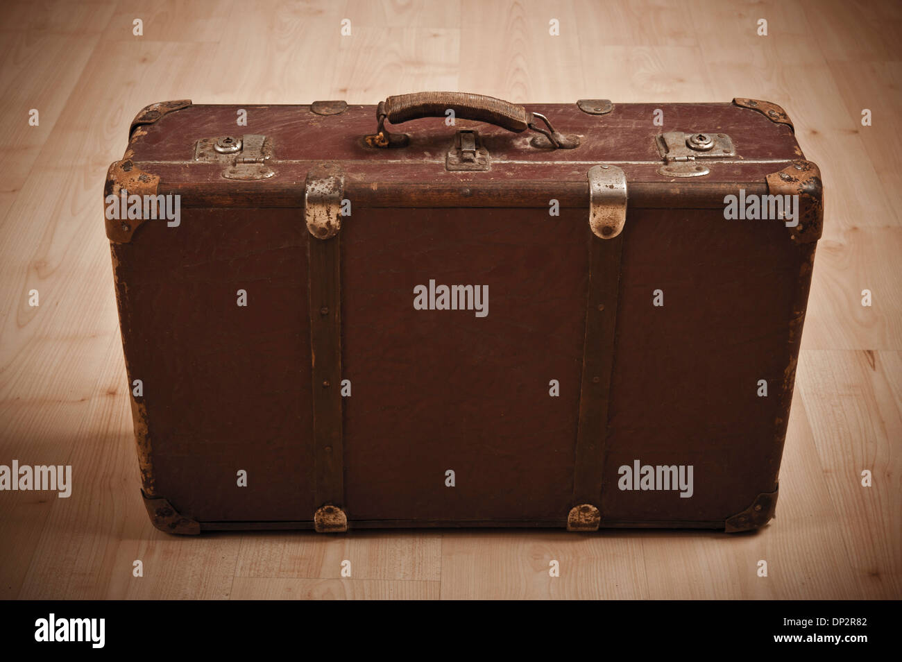 retro brown suitcase