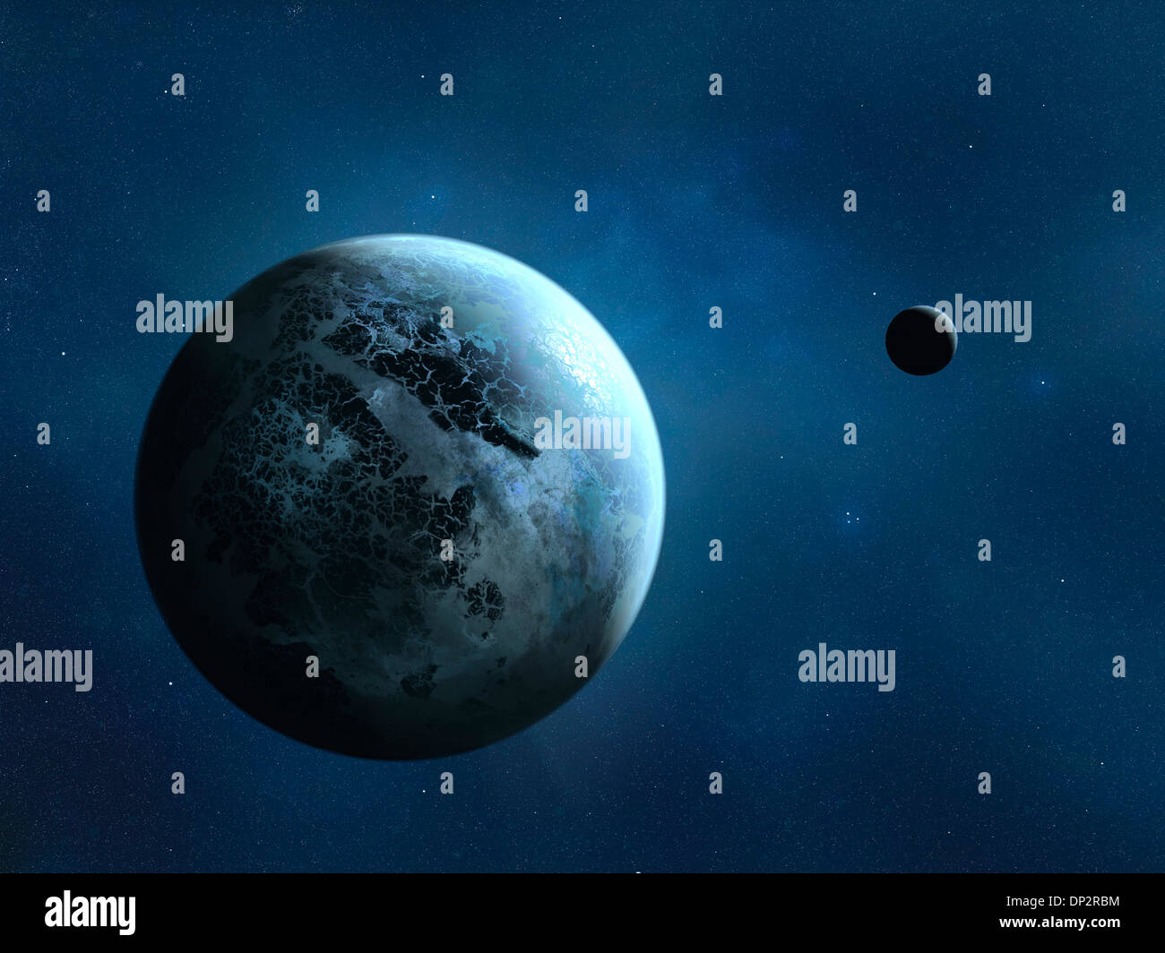 Alien planet, artwork Stock Photo