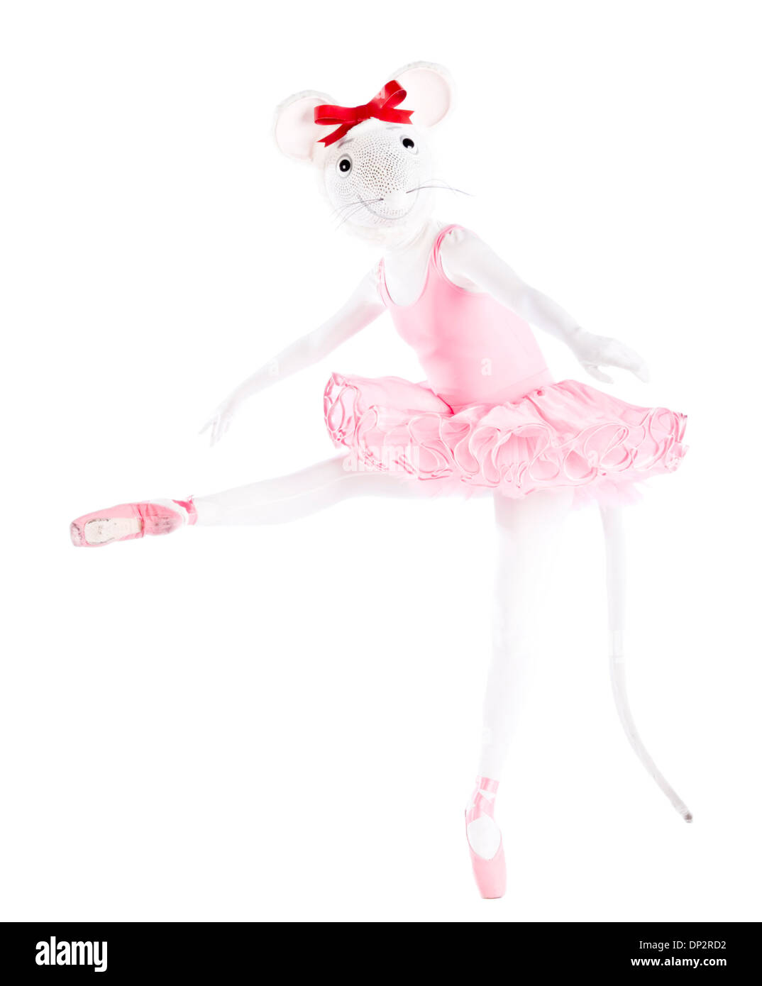 Angelina Ballerina en pointe looking into the camera photographed in the studio. Stock Photo