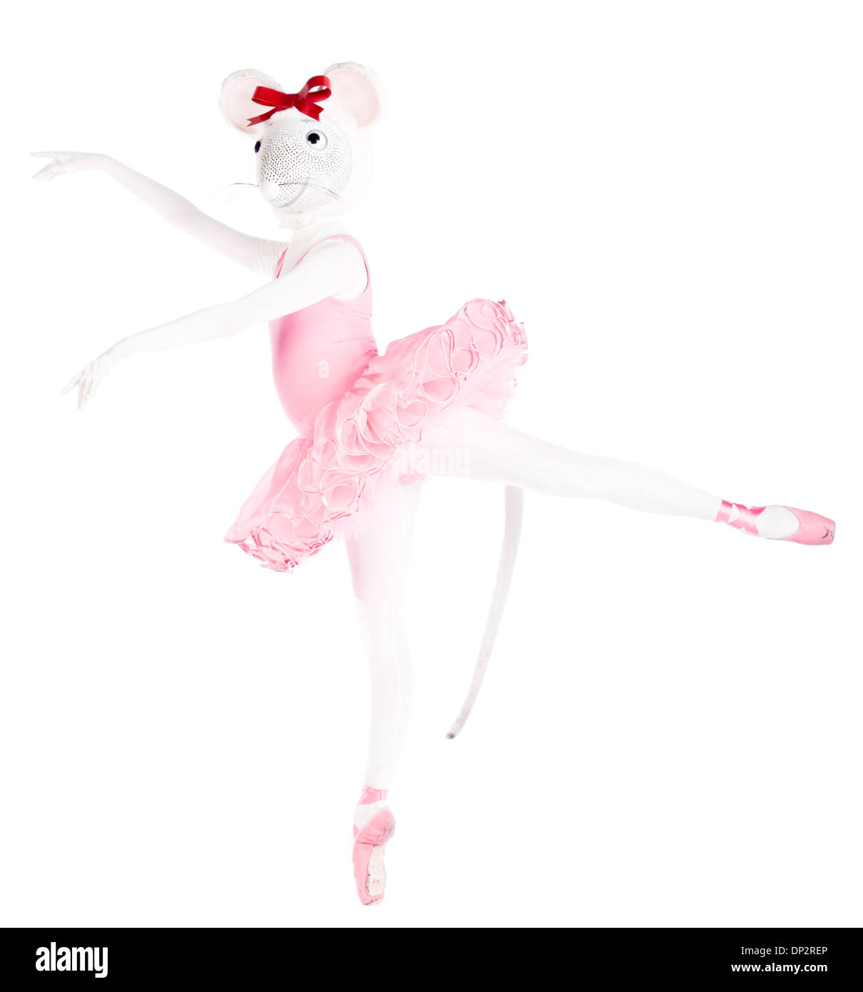 Angelina Ballerina en pointe looking into the camera photographed in the studio. Stock Photo