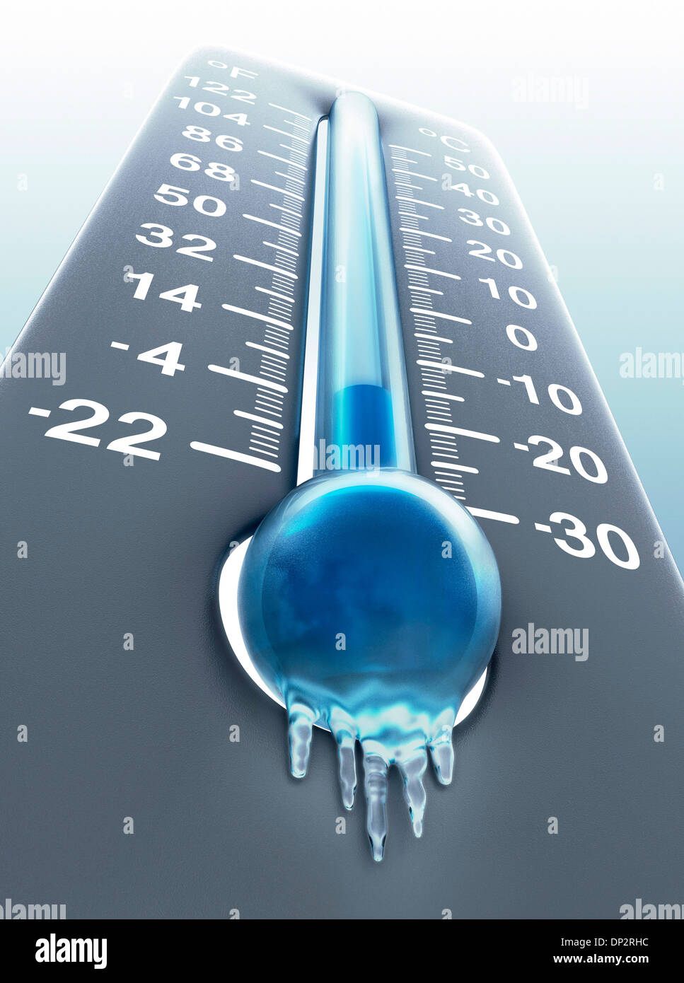 Freezing temperatures, conceptual artwork Stock Photo
