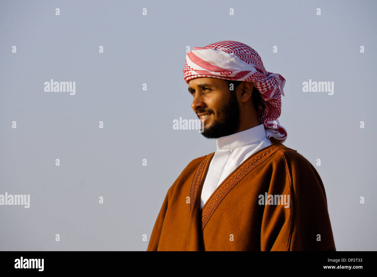 Arab man in traditional dress, Abu Dhabi, UAE Stock Photo