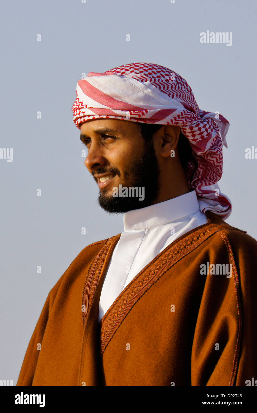 Arab man in traditional dress, Abu Dhabi, UAE Stock Photo