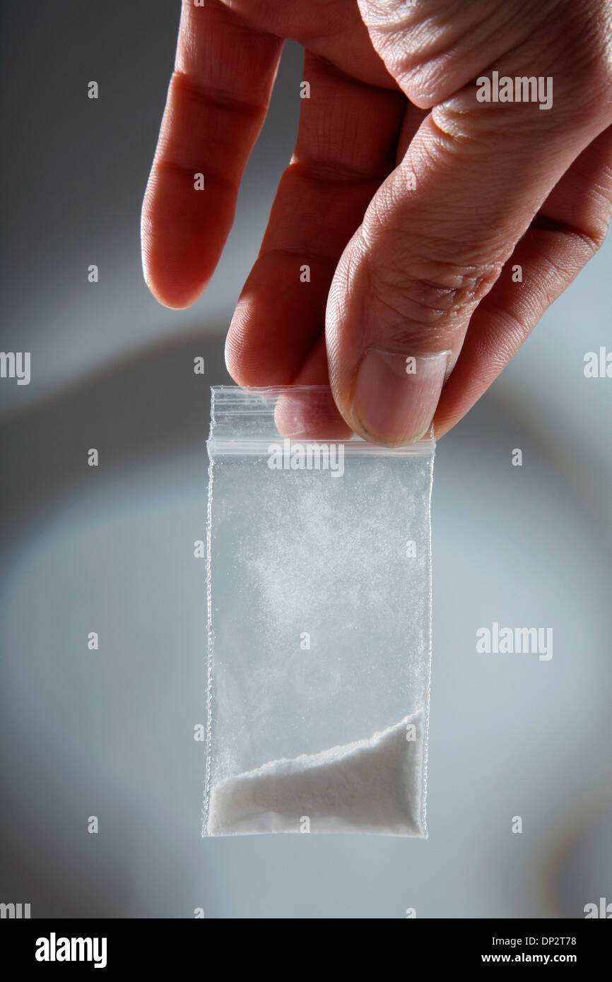Bag of cocaine Stock Photo 65216460 Alamy