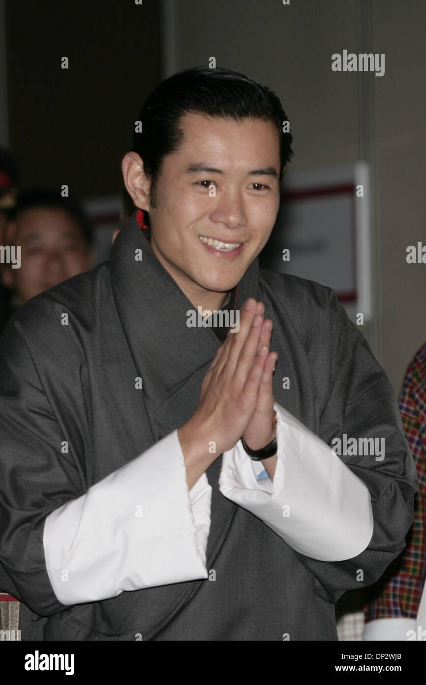 Jun 11, 2006; Bangkok, THAILAND; HRH Jigme Khesar Namgyel Wangchuck of Bhutan arrives at Bangkok Military Airport to join the King of Thailand's 60th Anniversary celebrations. Royal guests from 25 nations are expected to arrive in Bangkok for His Majesty King Bumibol Adulyadej's 60th Anniversary on the Throne celebrations. On Monday the 12th the royal guests will witness the rarely Stock Photo