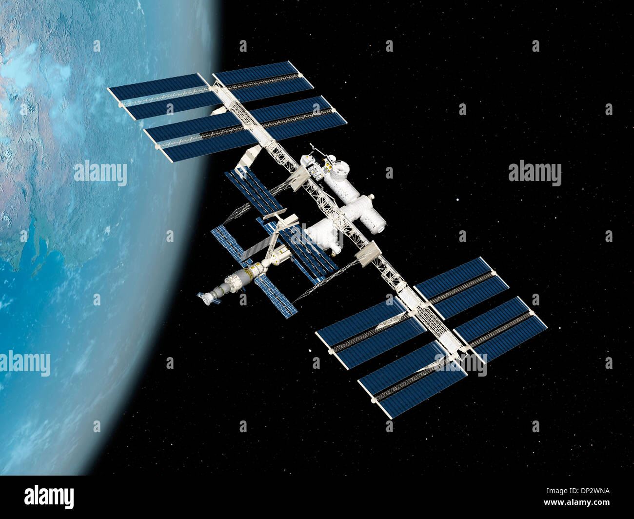 International Space Station, artwork Stock Photo