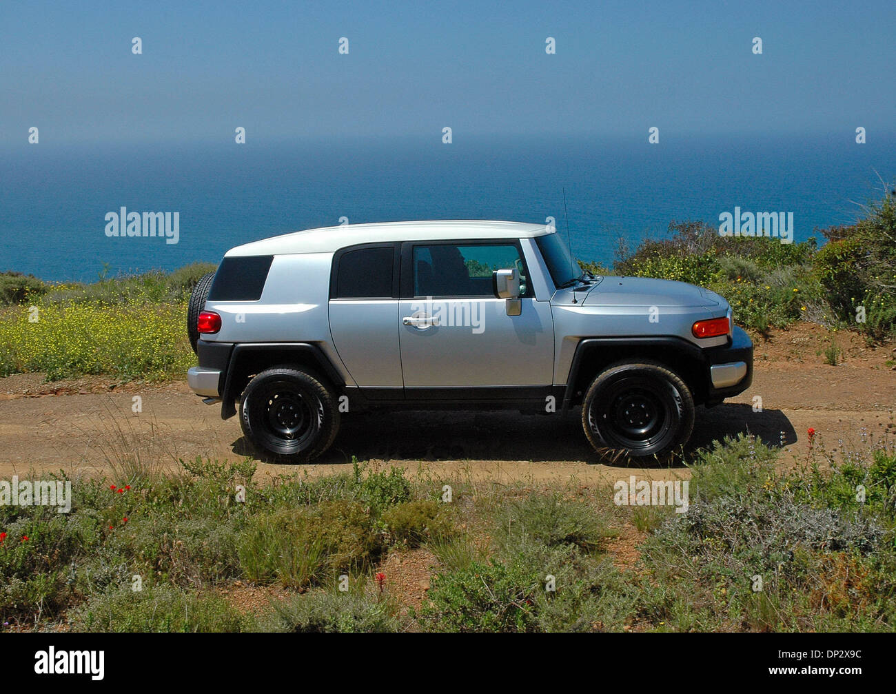 Jun 12, 2006; Los Angeles, CA, USA; 2007 Toyota FJ Cruiser. Prices start at $23,300.00. The FJ Cruiser offers youthful, contemporary styling, is fun to drive, and employs the same state-of-the-art comfort, power, economy, safety and convenience found in the Toyota Land Cruiser four-door sport utility. The FJ Cruiser takes it styling cues from the famous Toyota FJ40 4X4 utility vehi Stock Photo