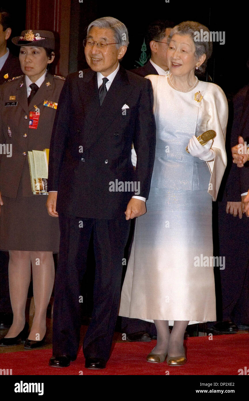 Jun 12, 2006; Bangkok, THAILAND; Thailand hosted foreign Monarchs and Royal representatives fron 25 diferent nations to join in celebrations and ceremonies to pay tribuute to the much loved and respected HRH King Bumibol Adulyadel of Thailand. The banquet was held at Chakri Throne Hall to celebrate the Thai King's 60th year on the throne, at the Grand Palace, Bangkok. Pictured: His Stock Photo