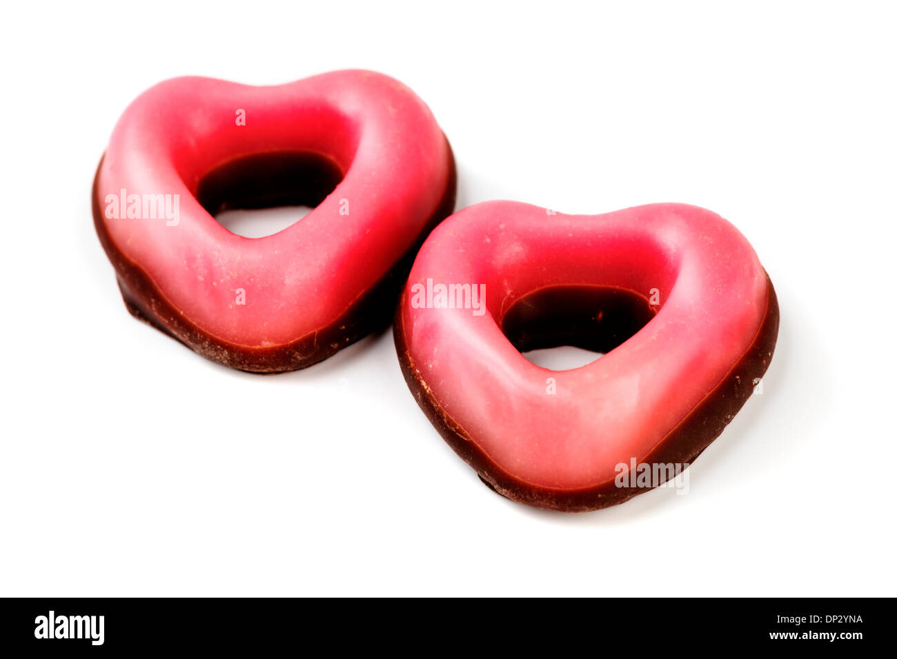 Heart-shaped cakes Stock Photo