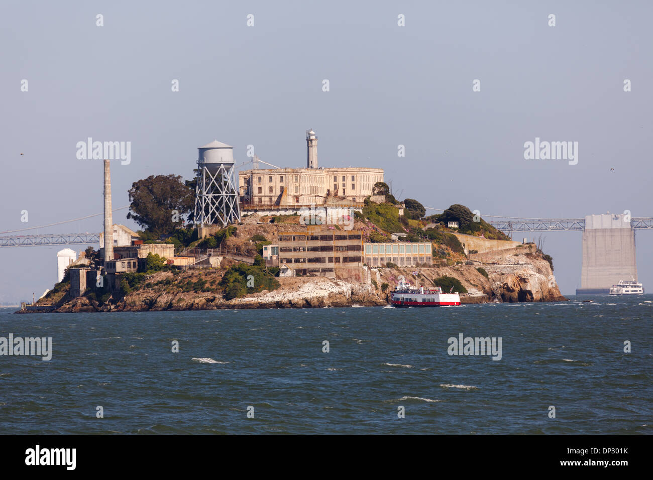Alcatraz Island Federal Penitentiary was a world-famous high-security prison from 1934 to 1963, now recreation area. Stock Photo