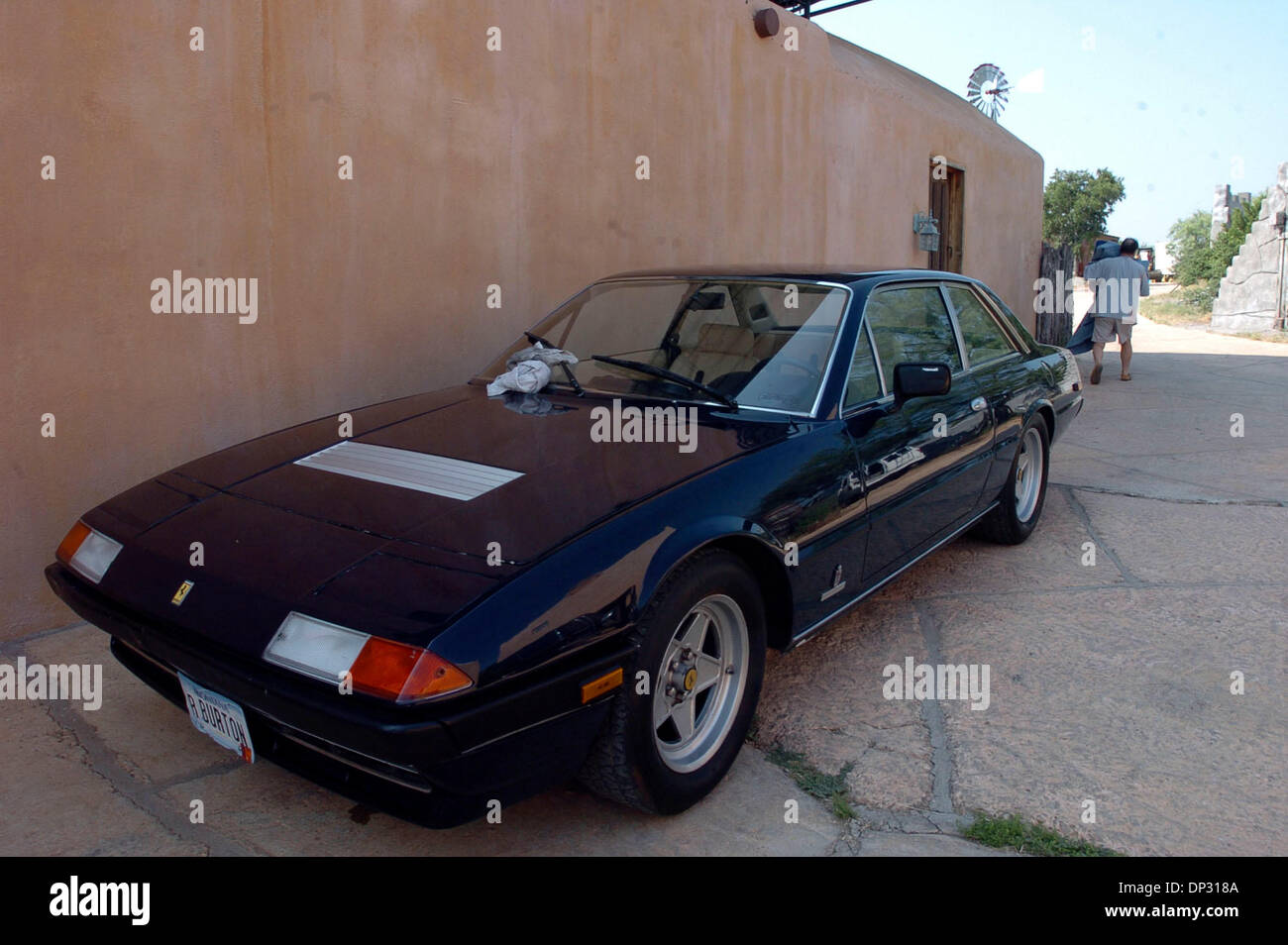 Jun 15, 2006; Fredericksberg, TX, USA; A 1982 Ferrari 400i, automatic, leather which belonged to famous actor Richard Burton former husband of Elizabeth Taylor will be on the auction block in Lot 400 in Fredericksburg, Texas. Mandatory Credit: Photo by Delcia Lopez/San Antonio Express-News/ZUMA Press. (©) Copyright 2006 by San Antonio Express-News Stock Photo