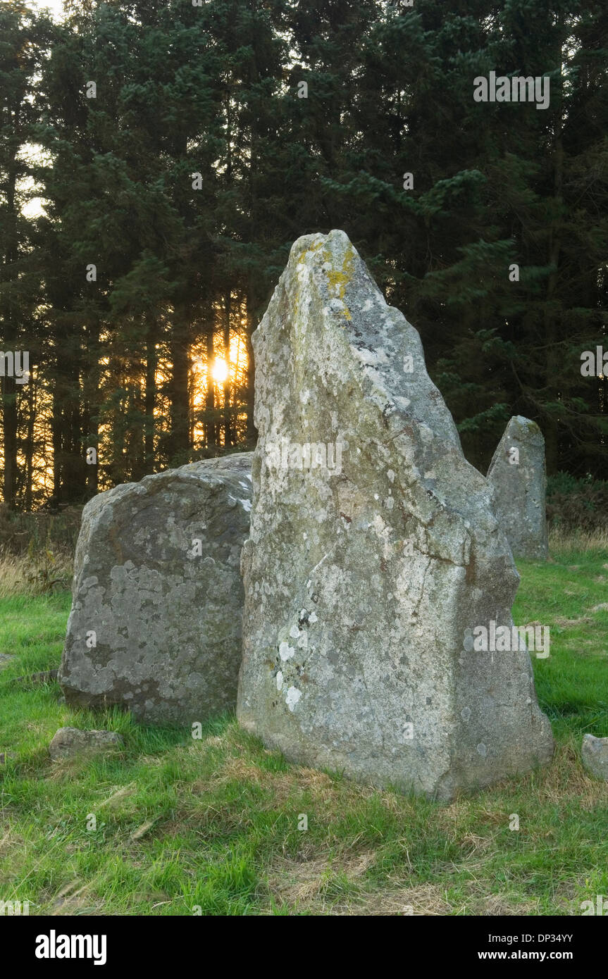 Aikey Brae stone circle, near New Deer, Aberdeenshire, Scotland, UK