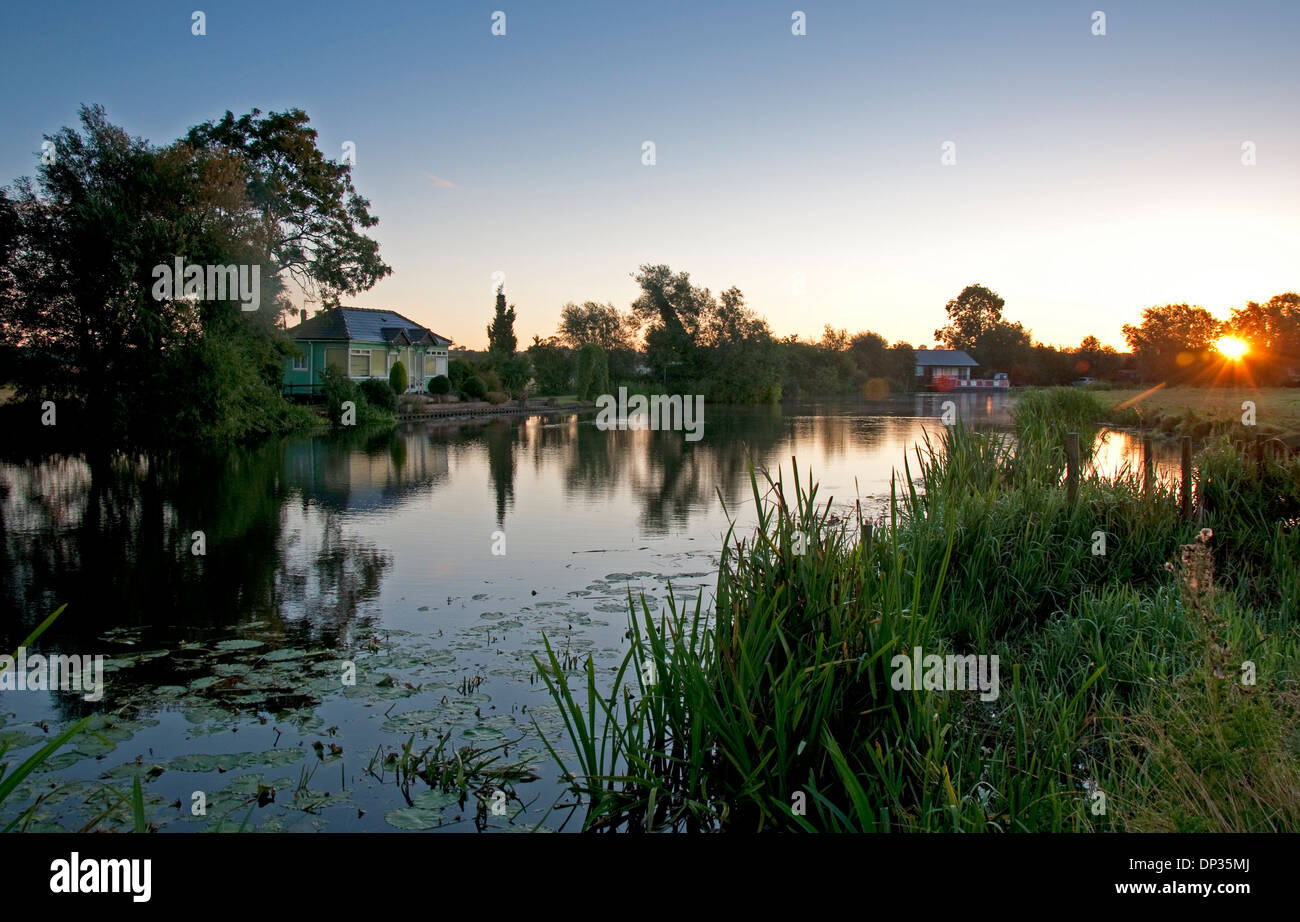 Sunrise at Zouch, Nottinghamshire Enlgand UK Stock Photo