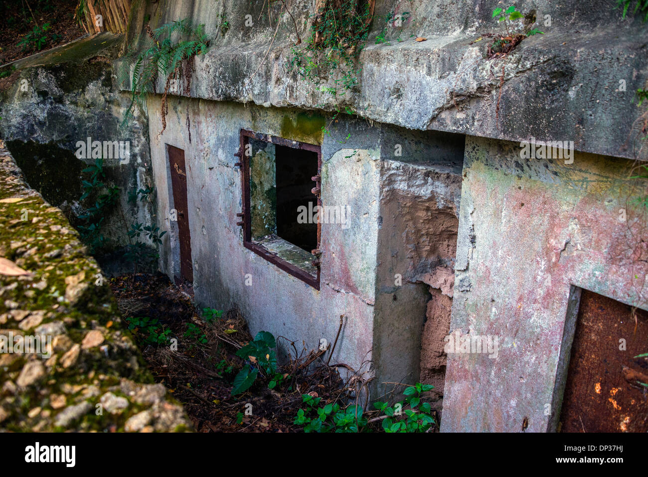 Lawson's Bunker, Wong Nai Chung Gap, Hong Kong Stock Photo