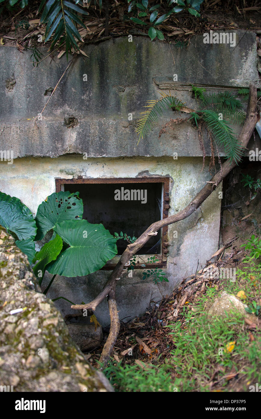 Lawson's Bunker, Wong Nai Chung Gap, Hong Kong Stock Photo