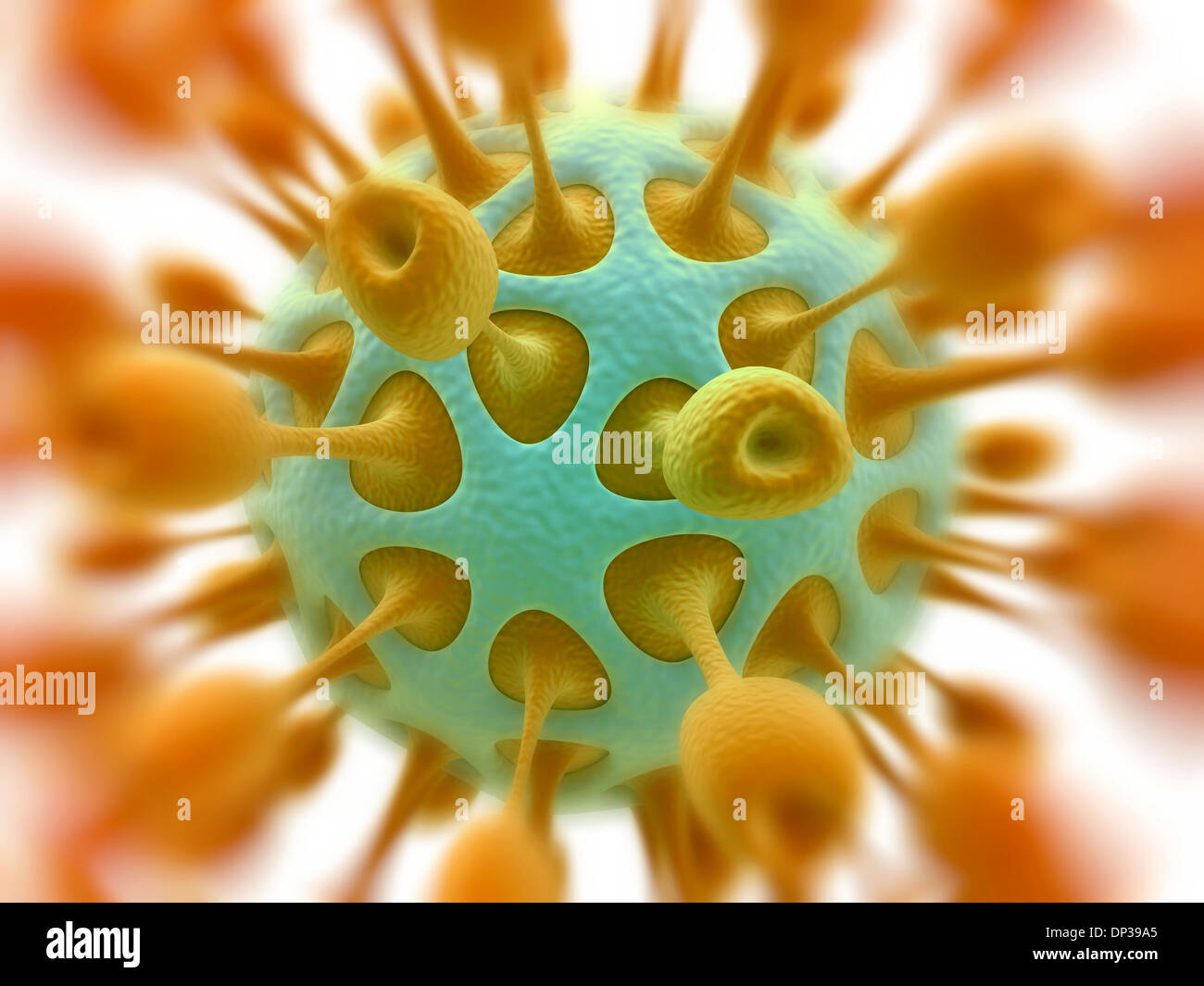 Virus, artwork Stock Photo