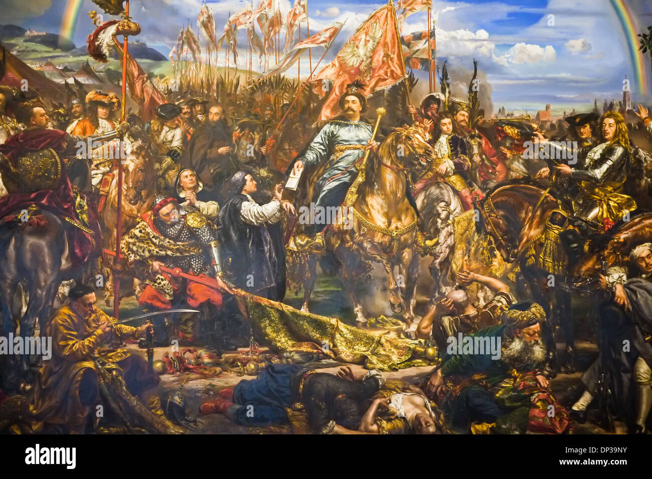 Sobieski sending message of victory to the Pope, 1883, Jan Matejko, 1838-1893, Vatican museums, Rome, Italy Stock Photo