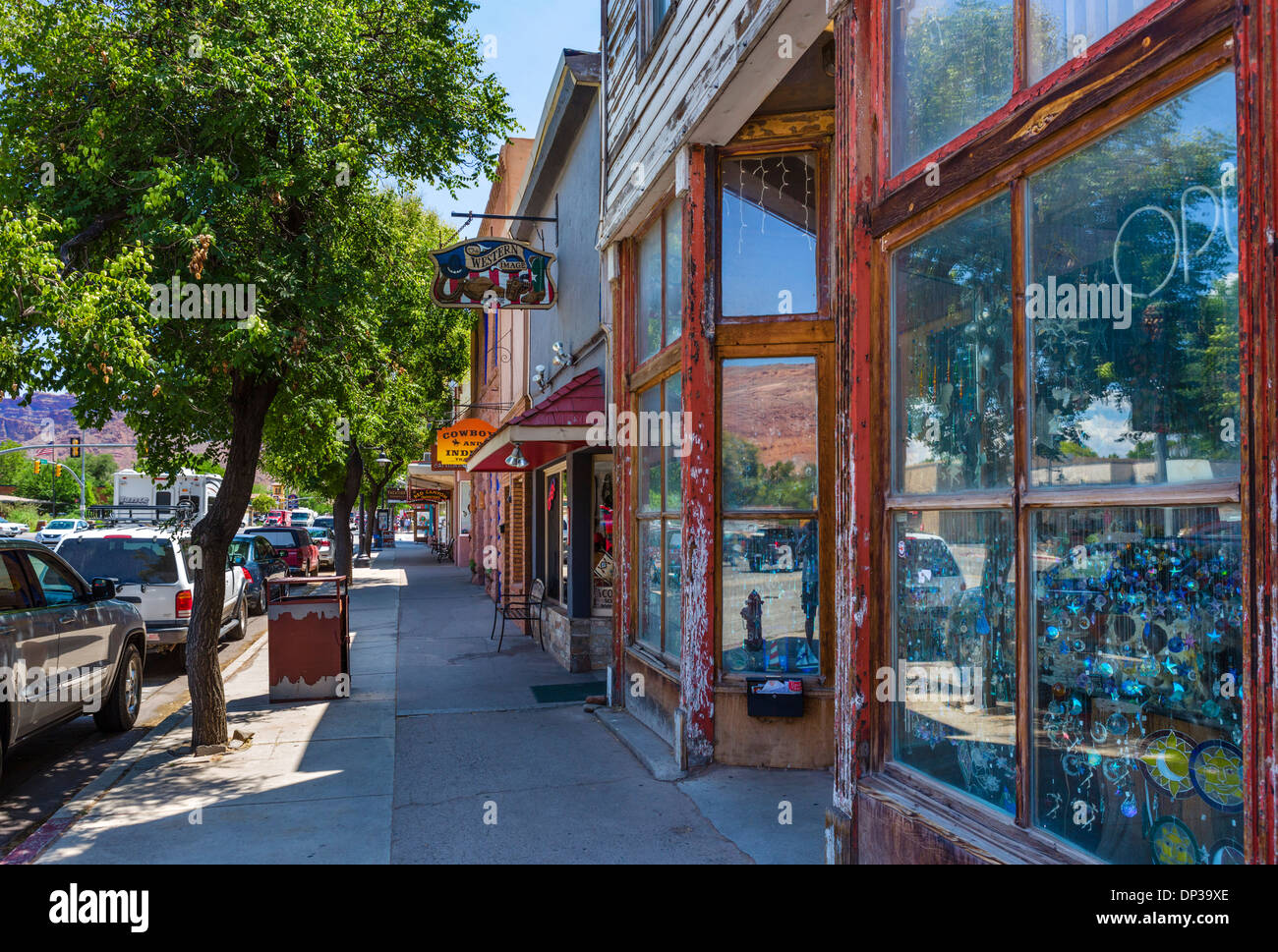 Main Street in downtown Moab, Utah, USA Stock Photo