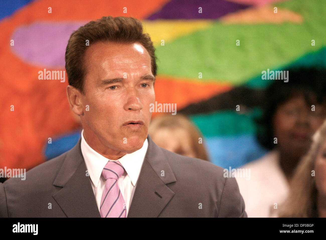 Jun 27, 2006; Oakland, CA, USA; California Governor ARNOLD SCHWARZENEGGER announced his sponsorship of a crime victims bill and announces the appointment of a new Crime Victim Advocate, Susan Fisher. The crime victims bill will assign resources to help victims overcome the hardships caused by criminal acts.  As an added piece of news, Schwarzenegger also announced the approval of n Stock Photo
