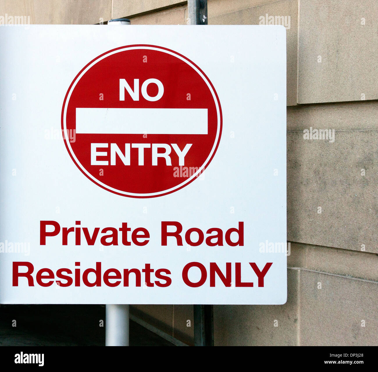 Private No Entry Sign