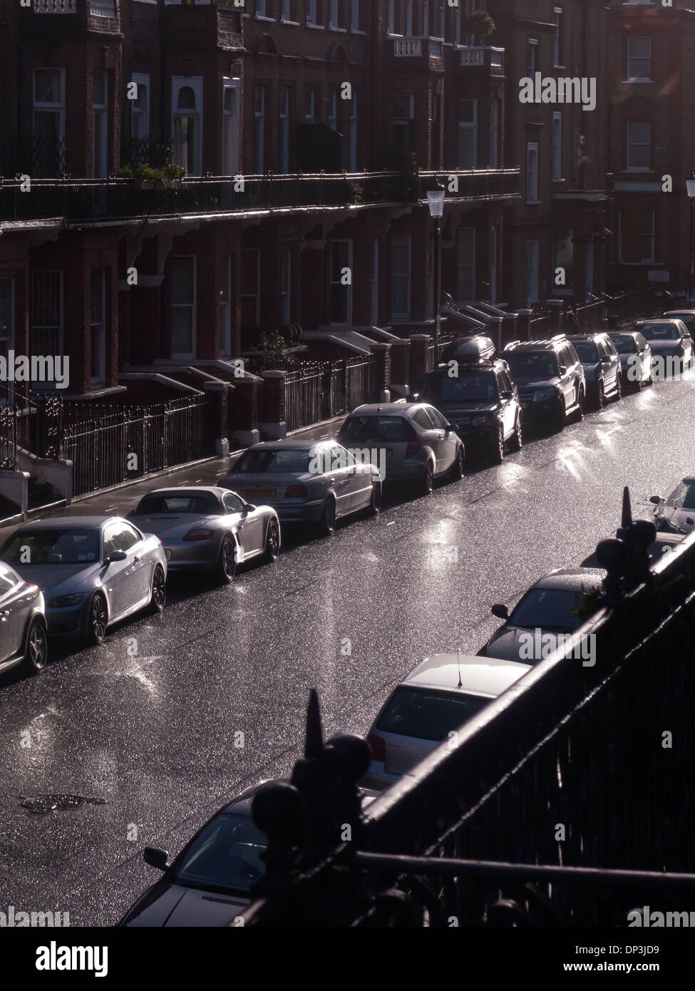 London in the Rain Stock Photo
