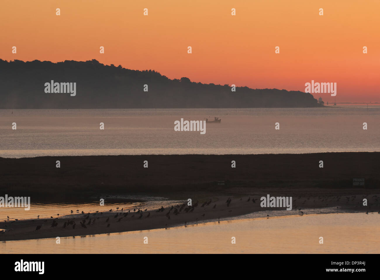 Sunrise over Long Island Stock Photo