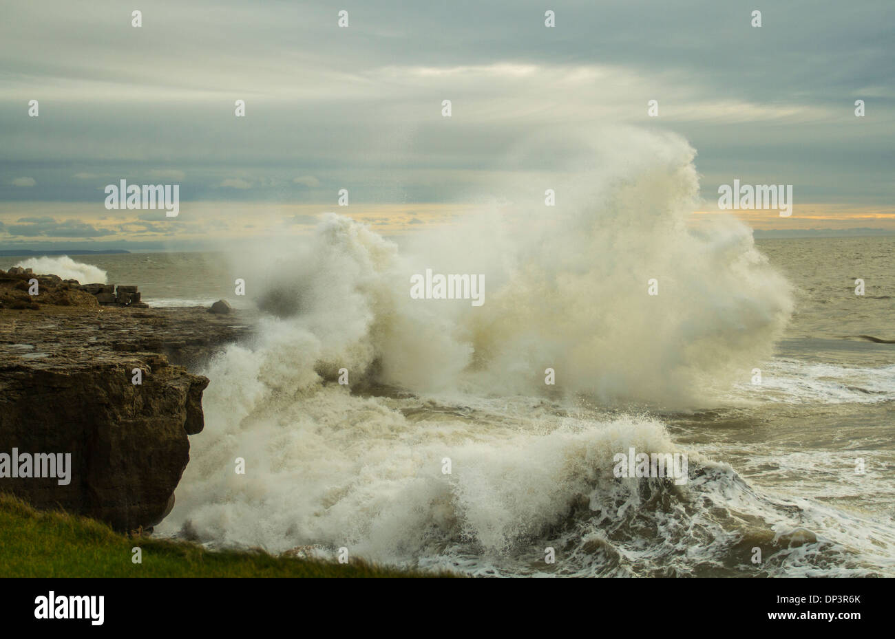 Stormy Seas at Portland Bill Stock Photo