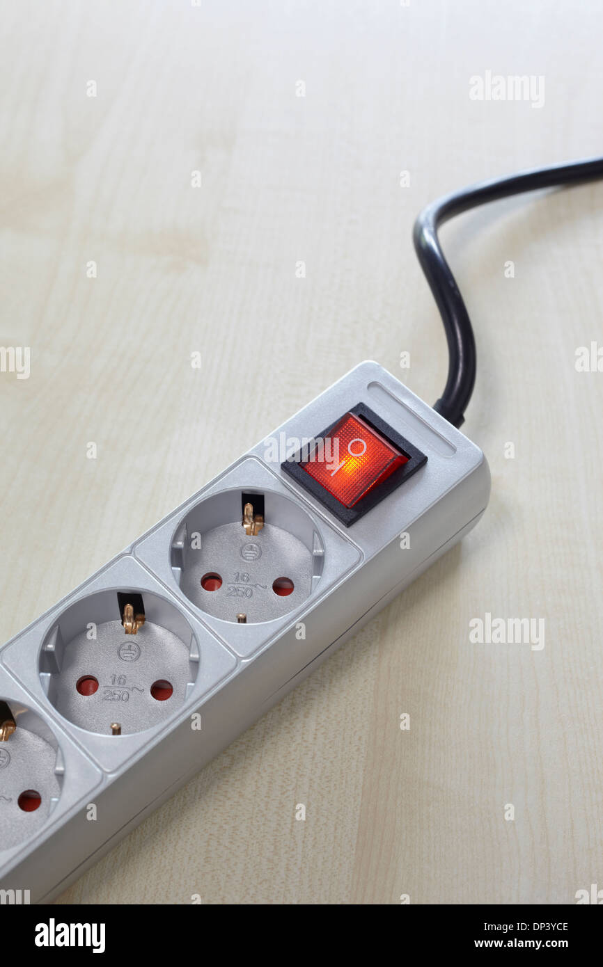 Close-up of electrical socket, power bar, Germany Stock Photo - Alamy