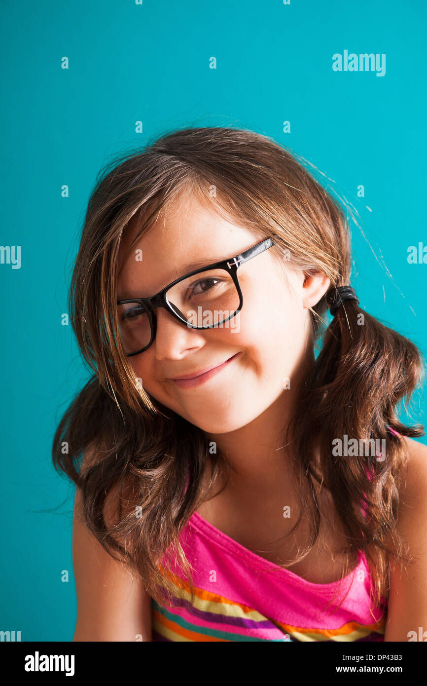 Happy portrait preteen girl one hi-res stock photography and images - Alamy