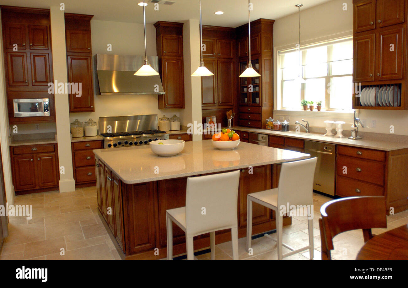 Jul 25, 2006; Fairburn, GA, USA; One of the decorated kitchens inside a model home at the