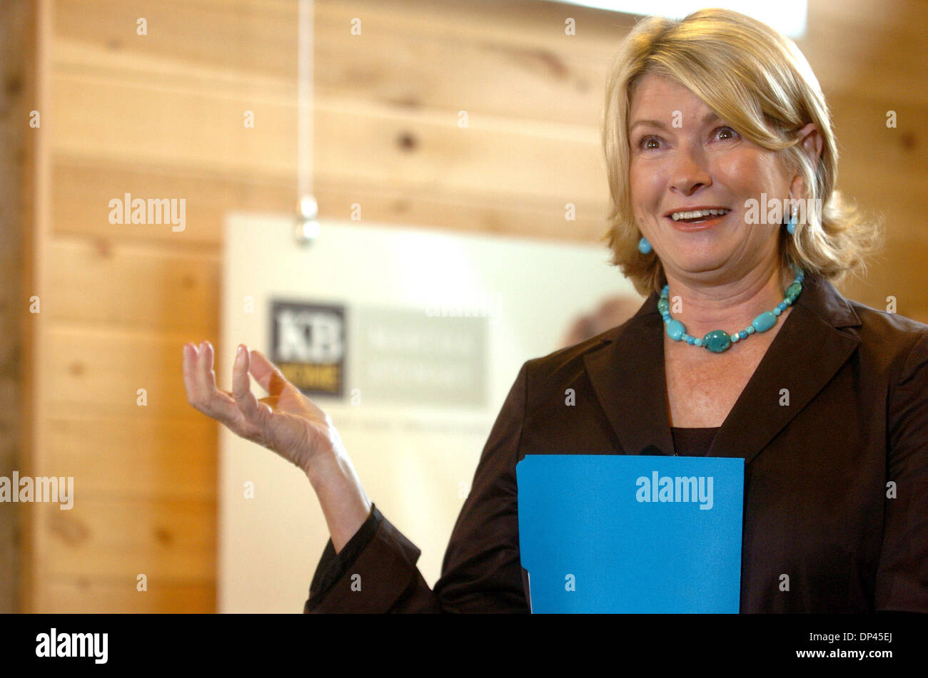 Jul 25, 2006; Fairburn, GA, USA; MARTHA STEWART speaks during a news conference at the unveiling